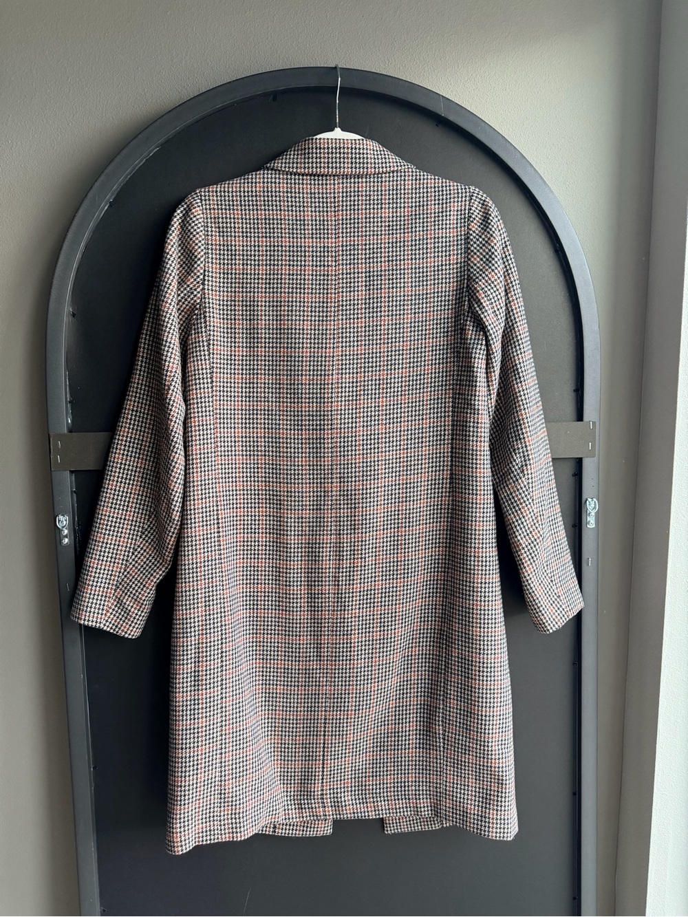 Checkered single-button coat - Picture 4 of 4